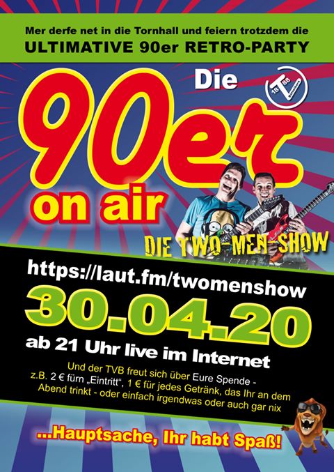 Wir rocken die 90er - On Air Party im Webradio